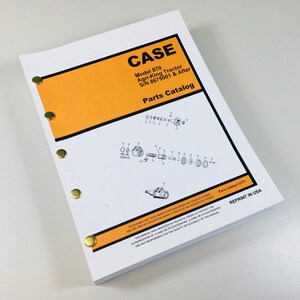 J I Case 870 Agri-King Tractor S/N 8675001 & Up Parts Catalog Manual C1171