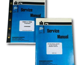 Farmall International 1568 Tractor Service Manual Repair Technical Overhaul Set