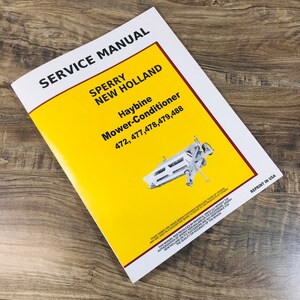 New Holland 472 477 478 479 488 Haybine Mower Conditioner Service Reparaturanleitung