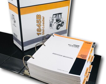Case 1845B Uni-Loader Skid Steer Service Repair Shop Manual Book New Hard Binder