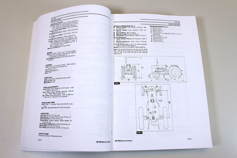 Massey Ferguson Mf 240 Tractor Service Repair Manual Parts Catalog Shop