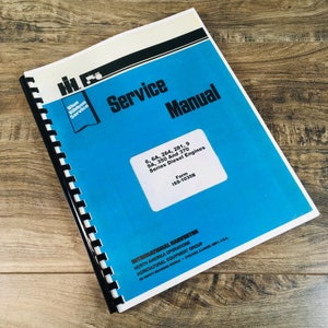 International 9A Series Diesel Engines Service Manual For Td-9 Ud-6A Machines