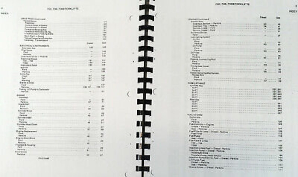 Allis Chalmers 700 706 706B Forklifts Parts Manual Catalog Book S/N up ...