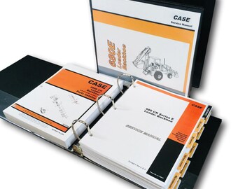Case 680E Loader Backhoe Service Manual Parts Catalog Shop Book Set S/N 9114101-