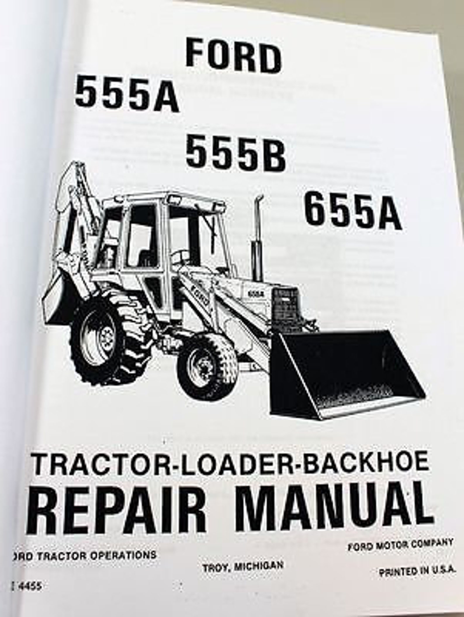 Ford 655A Tractor Loader Backhoe Owners Operators Service Repair Shop