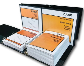 Case 850D 855D Crawler Tractor Service Manual Parts Catalog Shop Repair Set