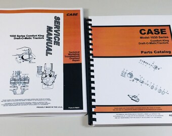 Case 1030 Series 1032 Western Special Tractor Service Manual Parts Catalog
