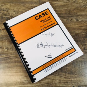 J I Case Model 110 Combine 9Ft 12Ft Pull Type Parts Catalog Manual No.550