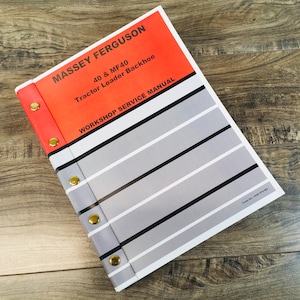Massey Ferguson Mf 40 Industrial Tractors Service Repair Workshop Manual Mf40