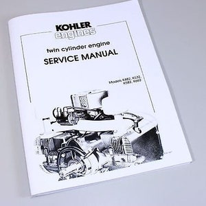 Kohler K482 K532 K582 K662 Twin Cylinder Gas Engine Service Repair Manual Book