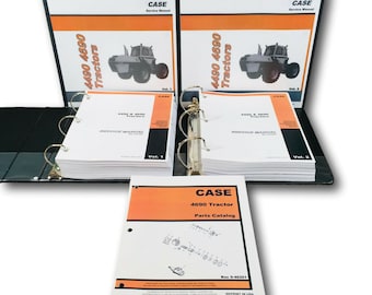 Case 4690 Tractor Service Manual Parts Catalog Owners Repair Shop Set Book