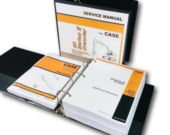 Case 40E Cruz-Air Excavator Crawler Service Manual Parts Catalog Repair Set