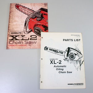Set Homelite Xl2 Chainsaw Owners Operators Parts Manual Maintenance Catalog List