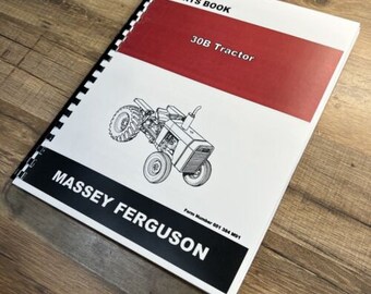 Massey Ferguson Mf 30B Tractor Parts Manual Catalog Assembly Book
