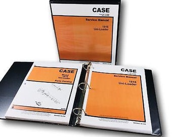 Case 1816 Uni Loader Skid Steer Service Manual Parts Catalog Repair Shop Book