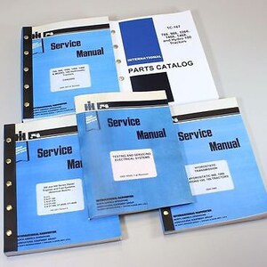 Lot International 966 1066 100 Hydro Tractor Service Repair Shop Parts Manuals