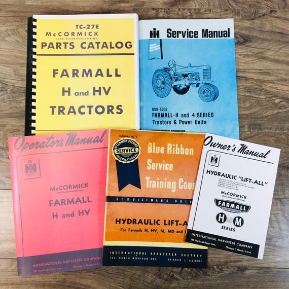 Farmall H & HV Tractor Parts Catalog Manual