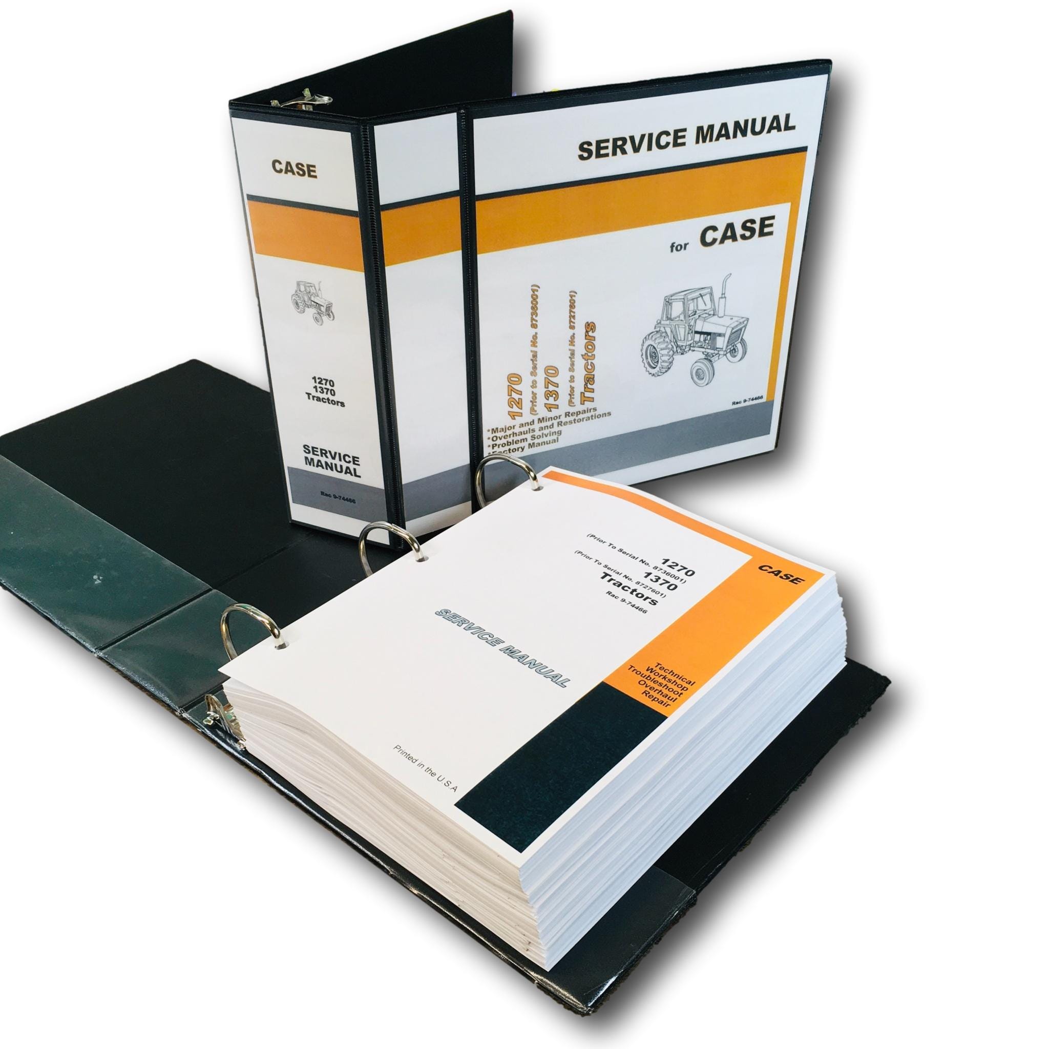 thumbnail image 2 of Case 1270/1370 Tractor Service Manual – Repair Shop Book, NEW With Binder, 1,370 Pages 2 of 5