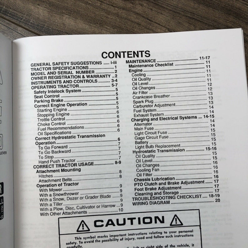 Toro Wheel Horse 520H Garden Tractor Service Parts Operators Manual Set