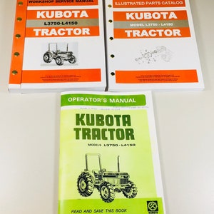 Kubota L3750 L4150 Tractor Service Parts Operators Manual Catalog Repair Shop