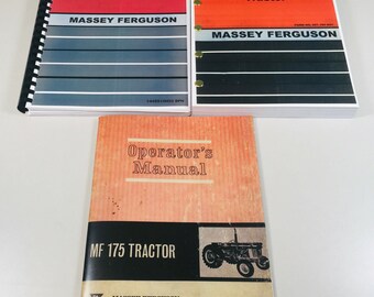 Massey Ferguson Mf 175 Tractor Service Operators Parts Manual Workshop Set Mf175