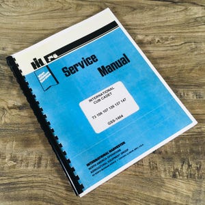International Cub Cadet 73 106 107 Lawn Tractor Service Repair Workshop Manual