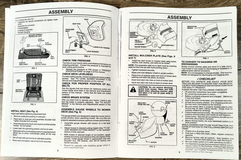 Craftsman 917.259556 Lawn Mower Garden Tractor Owners Operators Parts ...