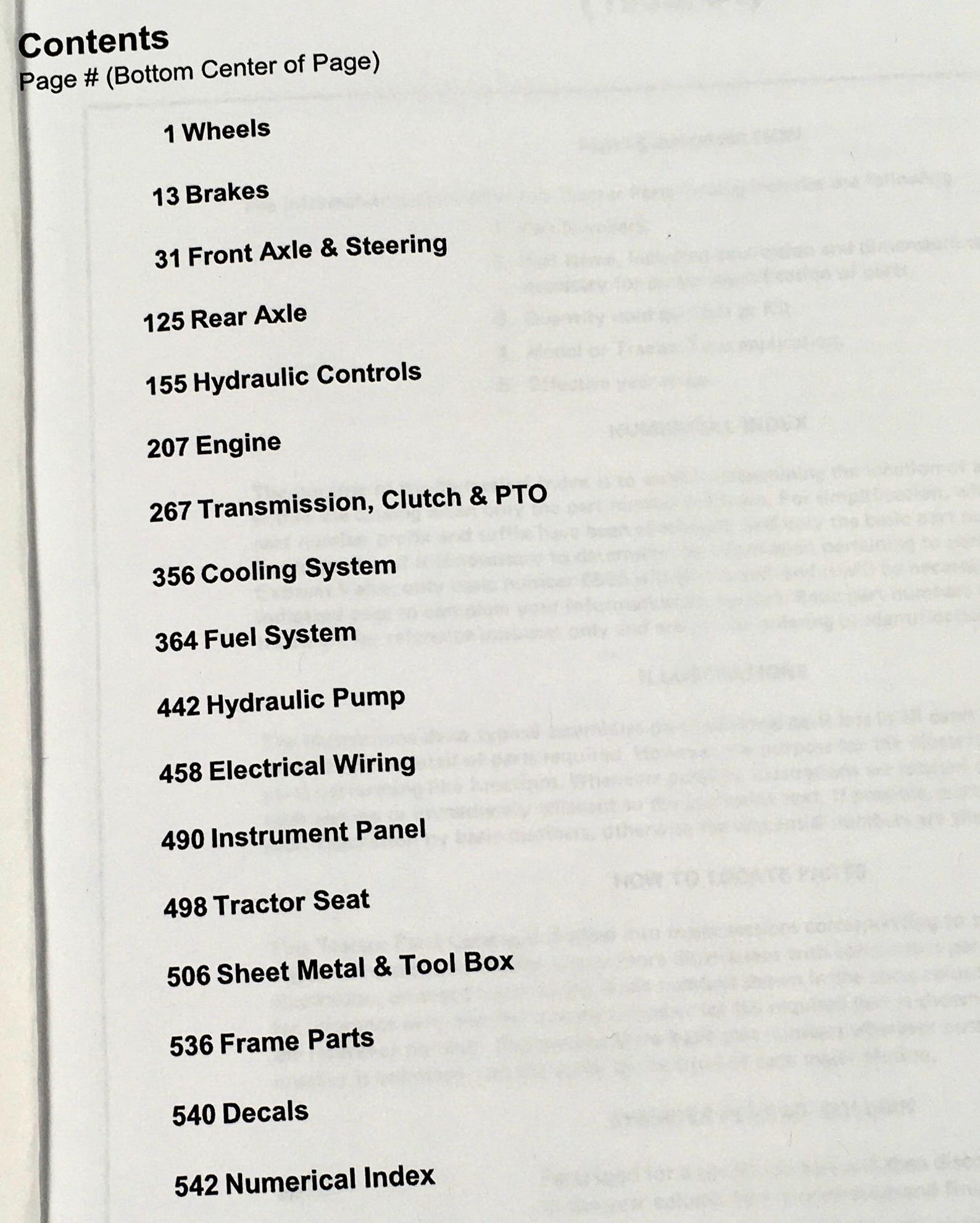 Ford Naa 600 601 700 701 800 801 900 901 Tractor Master Parts Manual ...