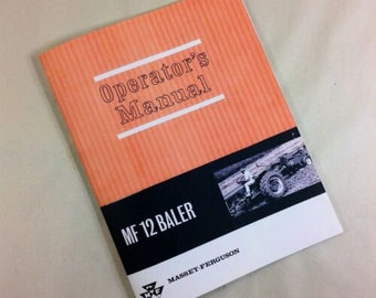 Massey Ferguson Mf 12 Baler Operators Owners Manual Service Square Hay Adjust