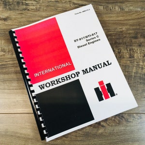 International Dt817C Dti817C Dt817 Series C Diesel Engine Service Manual Repair