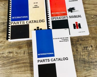 Lot International 1440 Combine Operators Parts Manuals Owners Catalog Book
