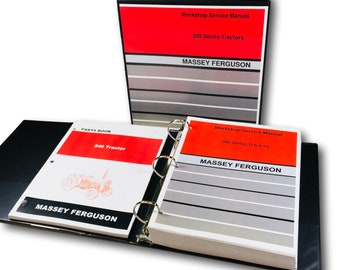 Massey Ferguson 240 Tractor Service Manual Parts Catalog Shop Repair Book Set