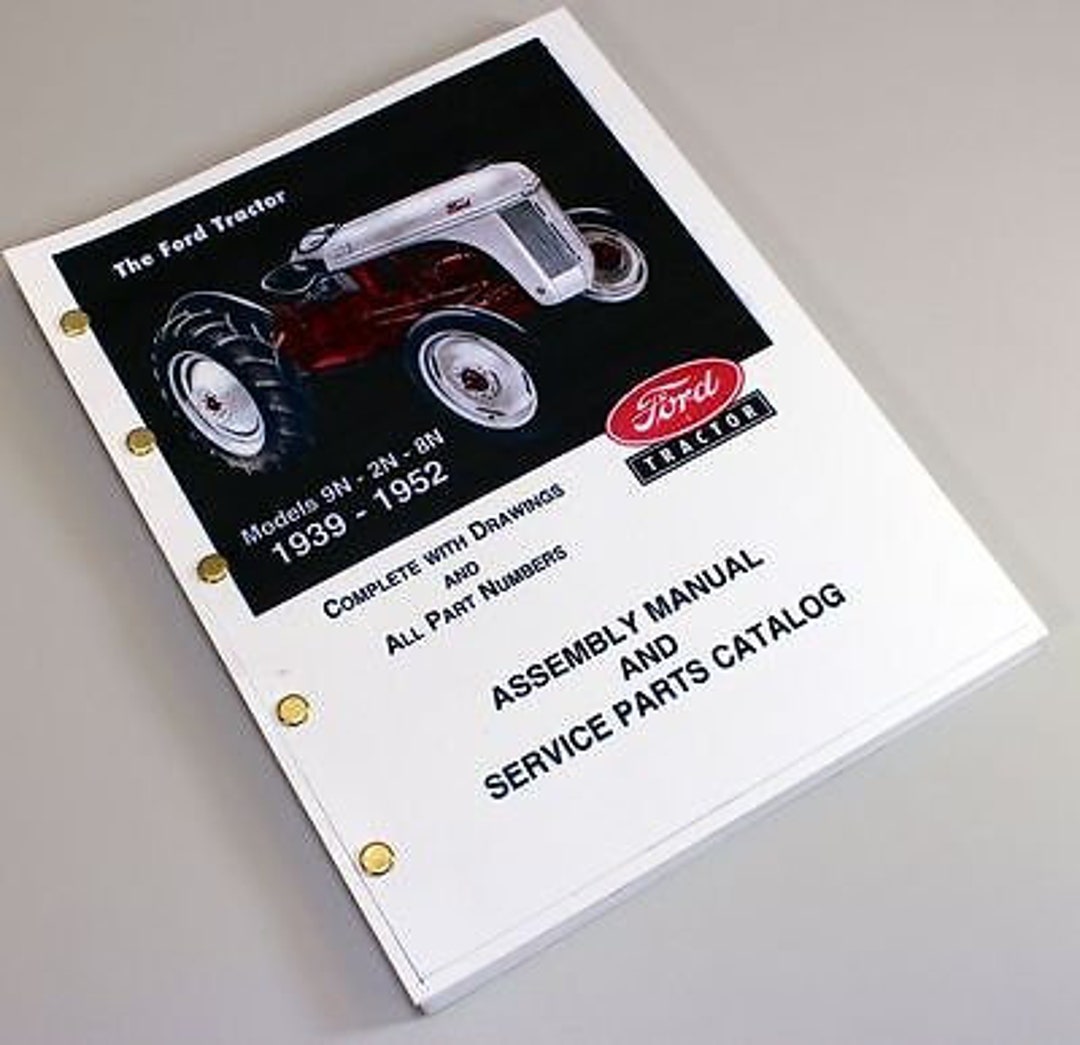 Ford 9N 2N 8N Tractor Assembly Parts Manual Catalog Book Exploded View