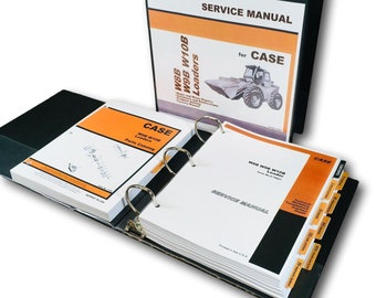 Case W9B W10B Wheel Loader Service Manual Parts Catalog Set Service Shop Book