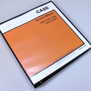 Case 1700 1737 1740 Uni-Loader Skid Steer Service Technical Manual Repair Binder