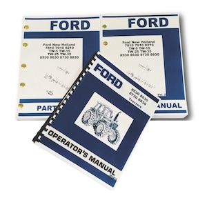 Ford 8530 8630 8730 8830 Tractor Parts Operators Manual Owners Set Book Catalog