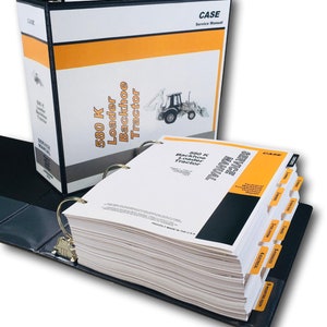Case 580K Phase 1 Tractor Loader Backhoe Service Repair Manual Shop Book