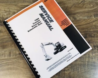Case 1088 Crawler Excavator Service Schematic Sets Only Manual Book