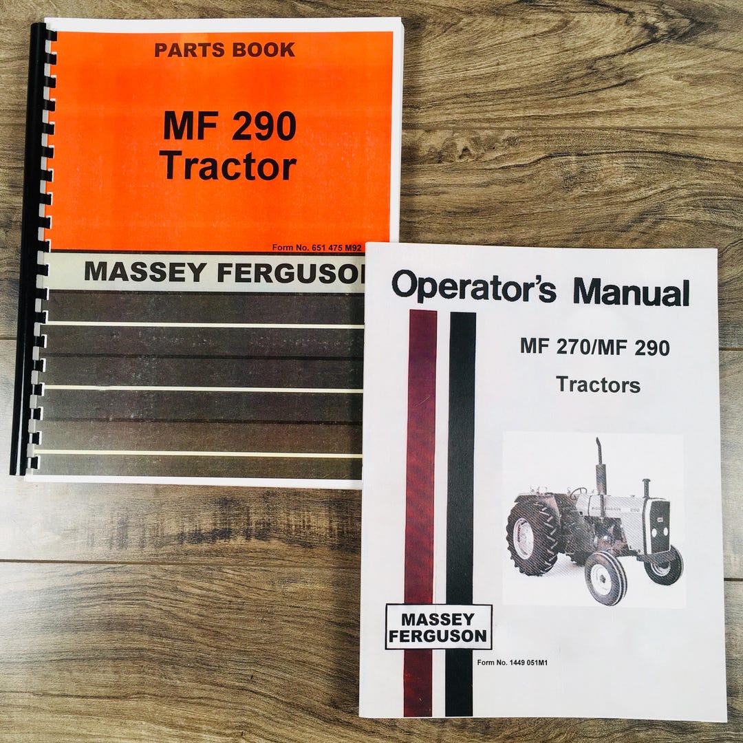 Massey Ferguson 290 トラクター部品カタログ オペレーターマニュアル 