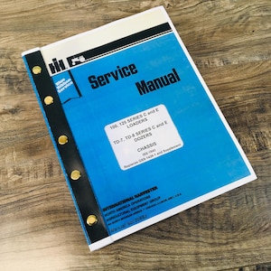 International Dresser Td-8 Series E Td-8E Crawler Dozer Service Repair Manual Ih