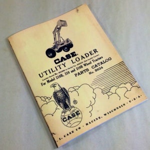 J I Case Utility Loader For 210B 310 310B Wheel Tractors Parts Catalog Manual