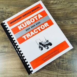 Kubota B5200 B5200E B5200D Tractor Service Repair Manual Technical Shop Book