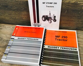 Massey Ferguson 290 Tractor Service Parts Operators Manual Set Repair Owners MF