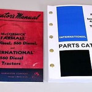 Farmall Diesel 460 Tractor Owners Operators Manual Parts Catalog International