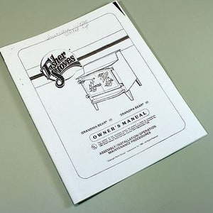 Fisher Stoves Grandma Grandpa Bear Owners Manual Instruction Install Operating