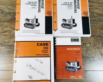 Case 350 Crawler Service Manual Parts Catalog Operators Owners Repair Shop Set