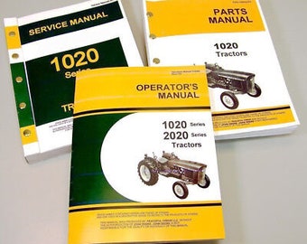Service Manual Set For John Deere 1020 Tractor Parts Owner Tech Repair Operator