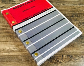 Massey Ferguson 230 & 235 Tractor Service Manual Repair Shop Technical Workshop