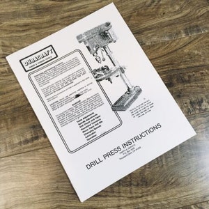 Duracraft Fm 500M, Dp 500M, Fm 514M & Dp 514M Drill Press Operators Manual