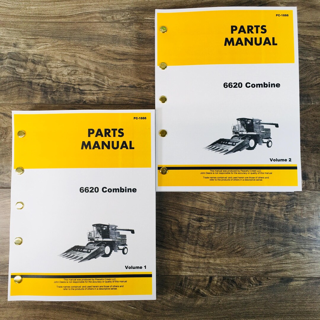 Parts Manual for John Deere 6620 Combine Assembly Schematics Catalog 2